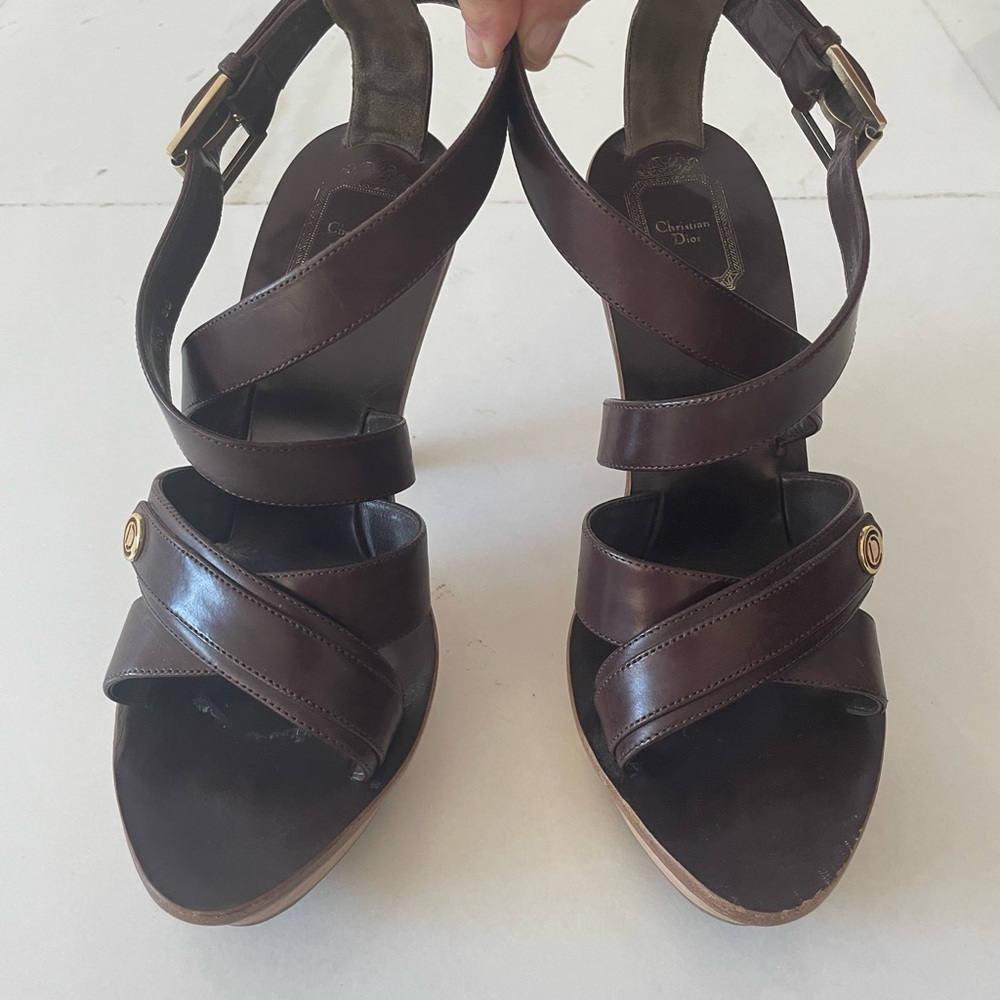 Christian Dior Platform Wooden Sandal